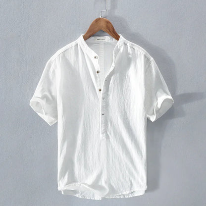 Men’s Premium Cotton-Linen Shirt – Lightweight & Breathable