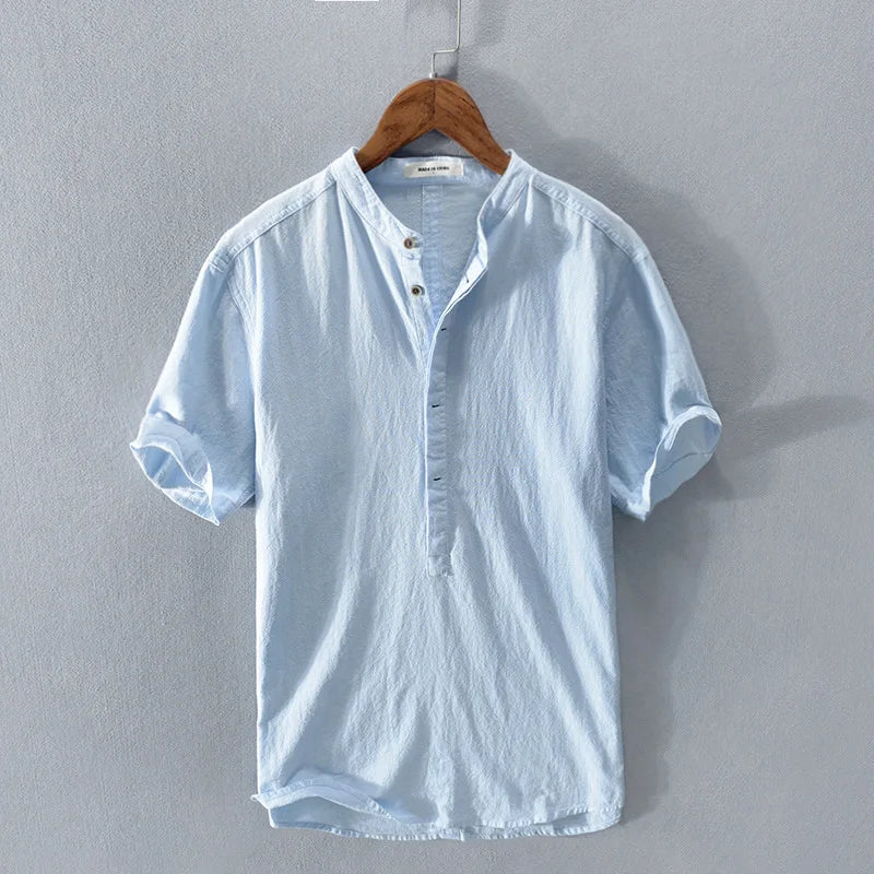 Men’s Premium Cotton-Linen Shirt – Lightweight & Breathable